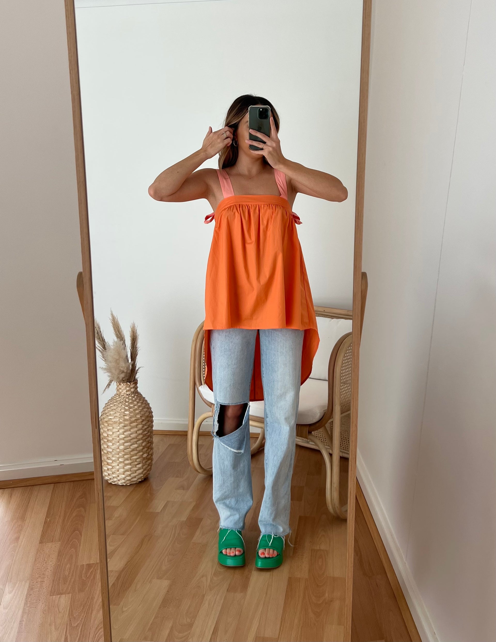 POPPI Tie Tank - Peach - Drop Dead Dollbaby