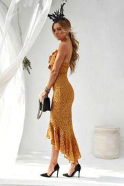 LEANNE Dress - Mustard - Drop Dead Dollbaby