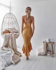 LEANNE Dress - Mustard - Drop Dead Dollbaby