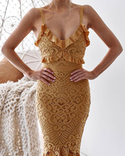 LEANNE Dress - Mustard - Drop Dead Dollbaby