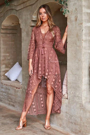 BOHO High Low Dress - Mauve - Drop Dead Dollbaby