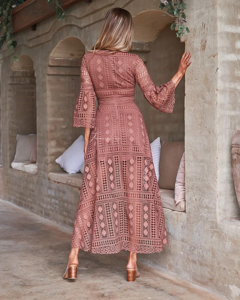 BOHO High Low Dress - Mauve - Drop Dead Dollbaby