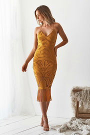 KHALEESI Dress - Mustard - Drop Dead Dollbaby