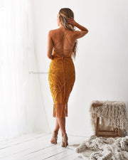 KHALEESI Dress - Mustard - Drop Dead Dollbaby