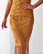 KHALEESI Dress - Mustard - Drop Dead Dollbaby