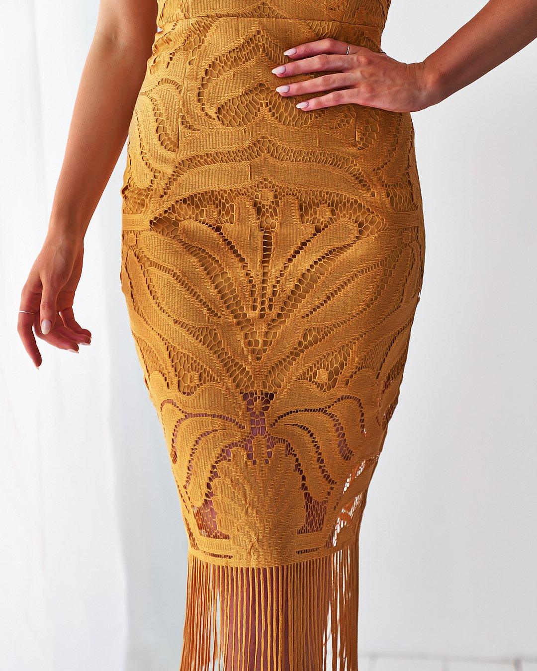 KHALEESI Dress - Mustard - Drop Dead Dollbaby