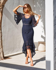 REYNA Dress - Navy - Drop Dead Dollbaby