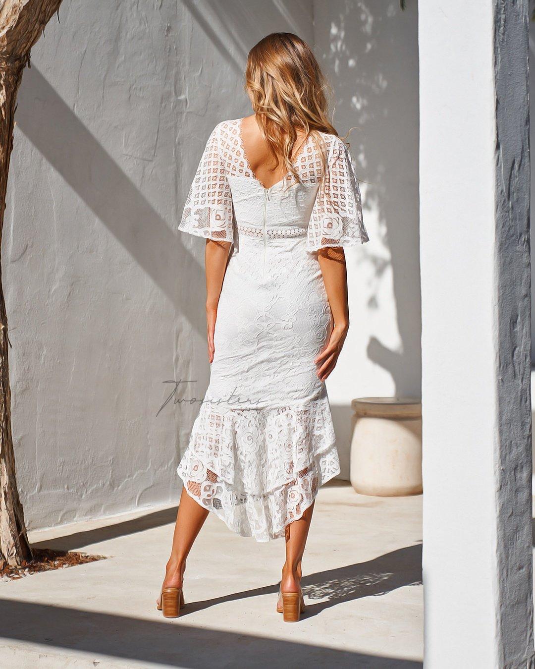 REYNA Dress - White - Drop Dead Dollbaby
