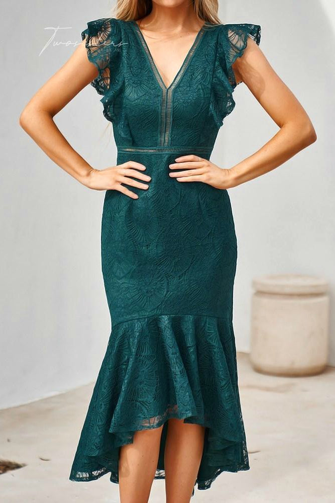 CHANTELLE Dress - Emerald - Drop Dead Dollbaby