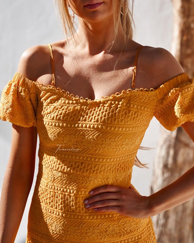 GABRIELLA Dress - Yellow - Drop Dead Dollbaby