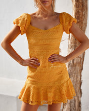 GABRIELLA Dress - Yellow - Drop Dead Dollbaby