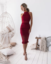 RIVERS Midi Dress - Red - Drop Dead Dollbaby
