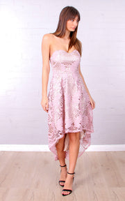 GABRIELLA High Low Dress (Pink) - Drop Dead Dollbaby
