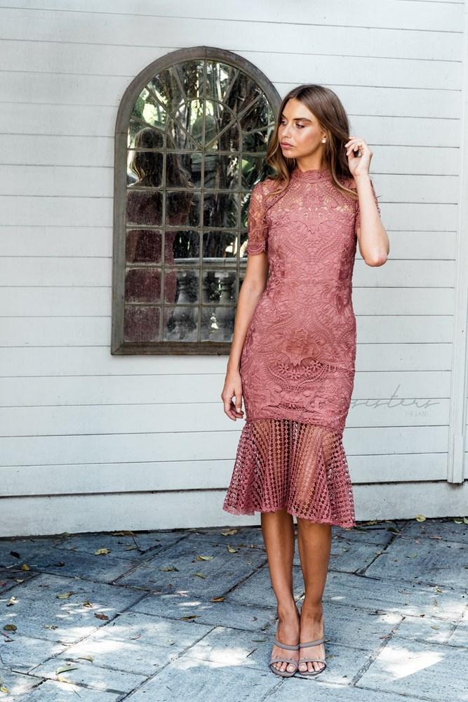 CRYSTAL Dress - Mauve - Drop Dead Dollbaby