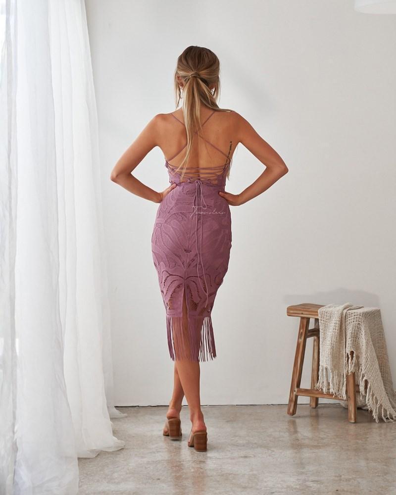 KHALEESI Dress - Dusty Purple - Drop Dead Dollbaby