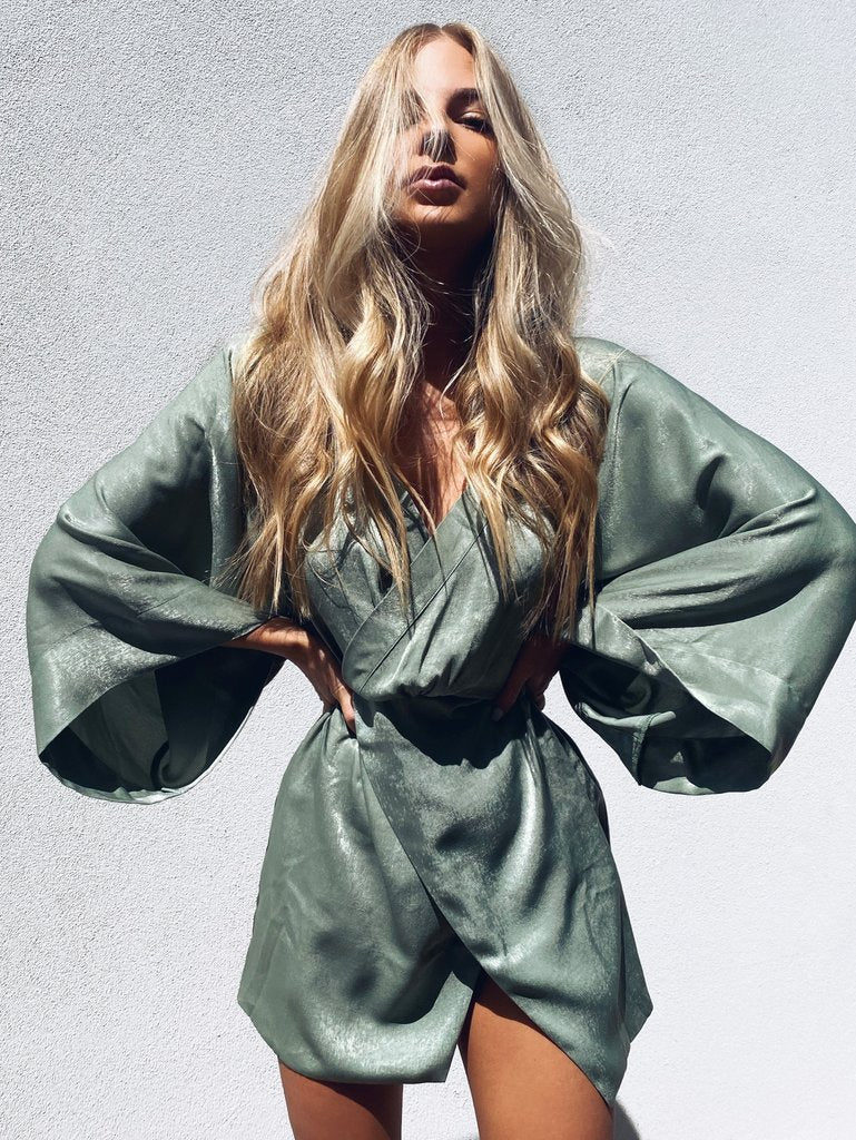 FLEUR Dress - Olive - Drop Dead Dollbaby