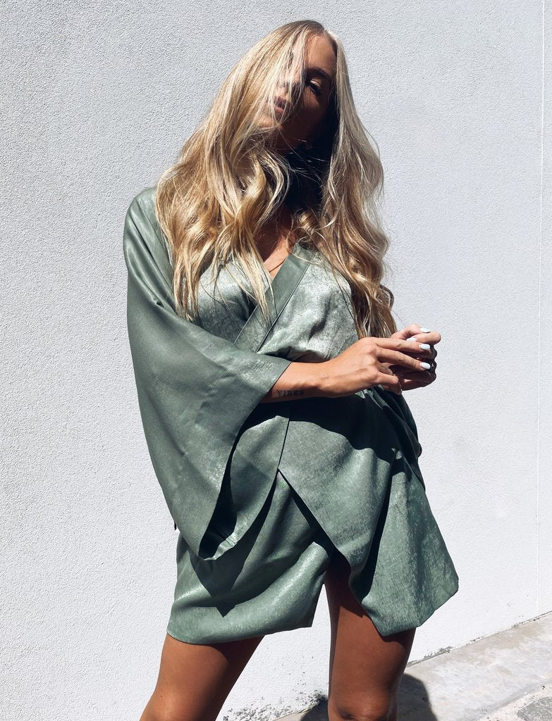 FLEUR Dress - Olive - Drop Dead Dollbaby