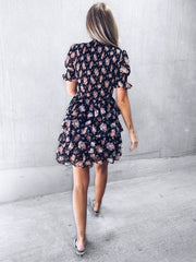 BLAKE Dress - Black Floral - Drop Dead Dollbaby