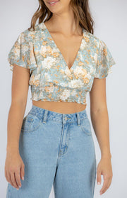 MAGNOLIA Crop - Blue - Drop Dead Dollbaby