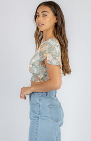 MAGNOLIA Crop - Blue - Drop Dead Dollbaby