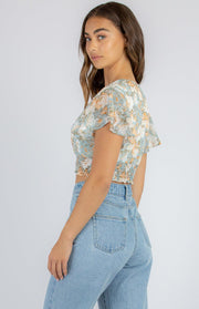 MAGNOLIA Crop - Blue - Drop Dead Dollbaby