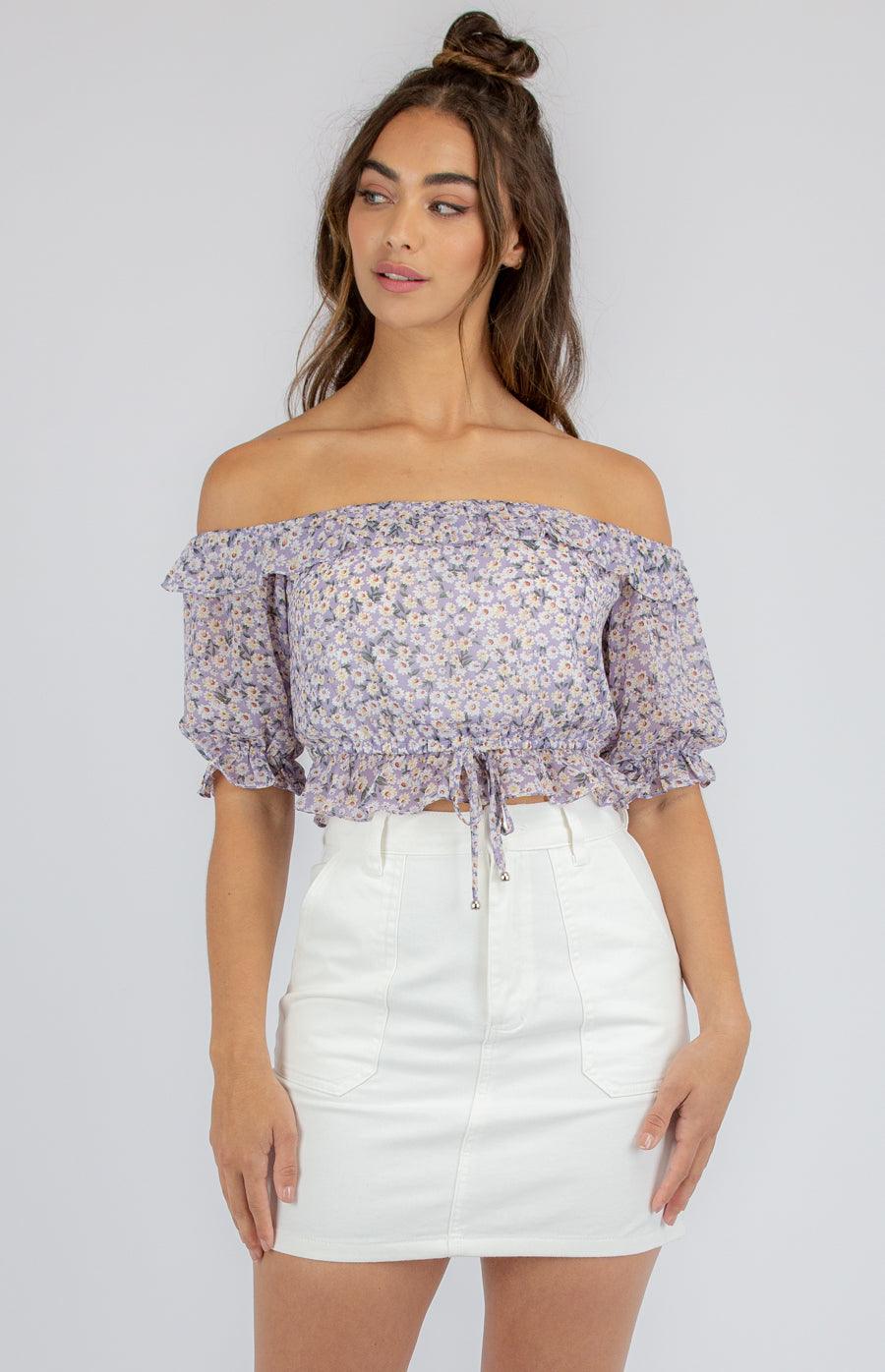 JOSLYN Crop - Lilac - Drop Dead Dollbaby