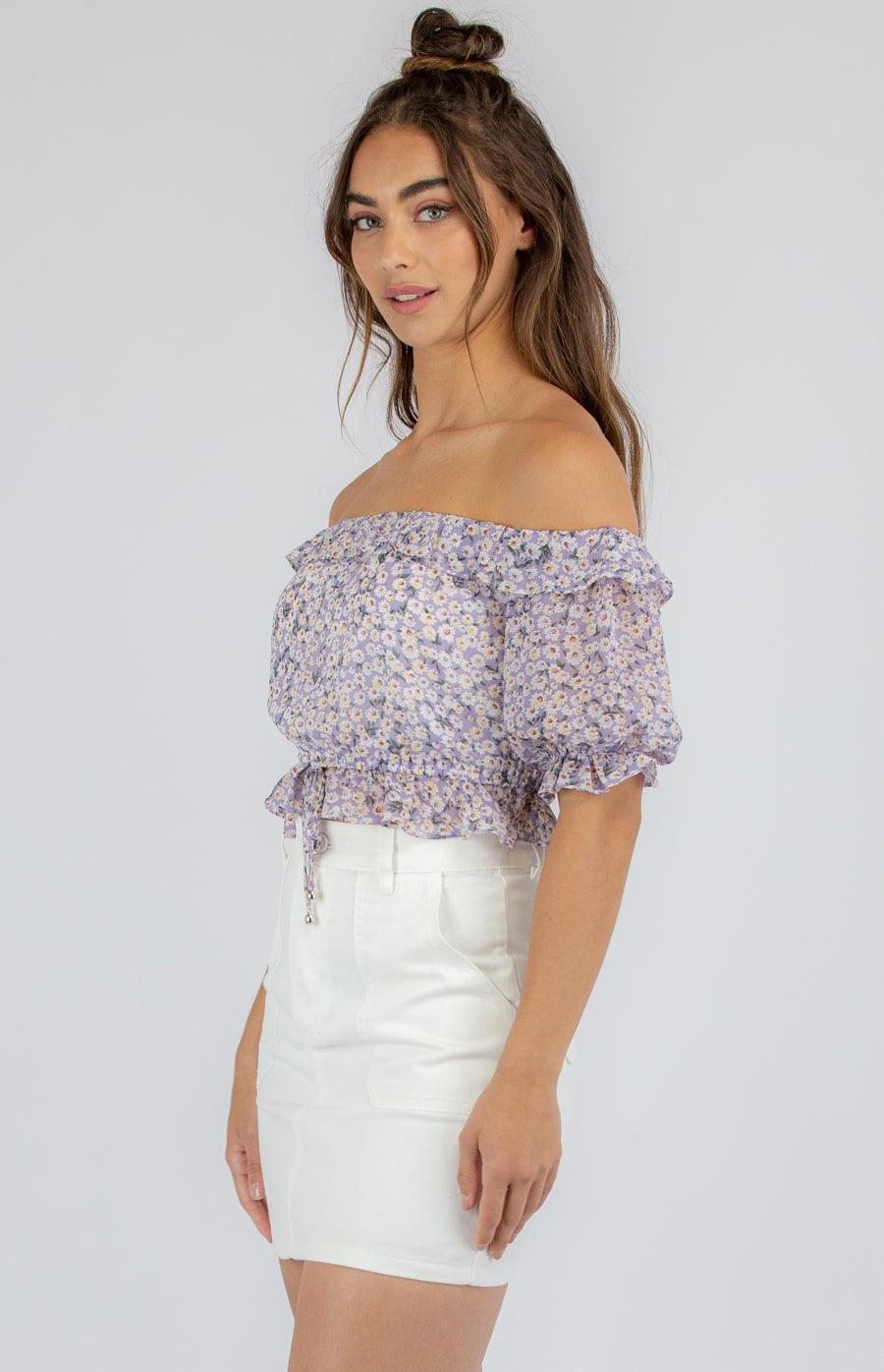 JOSLYN Crop - Lilac - Drop Dead Dollbaby