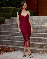 KHALEESI Dress - Burgundy - Drop Dead Dollbaby