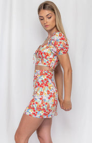 SERENITY Set - Red Floral - Drop Dead Dollbaby