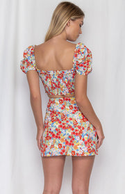 SERENITY Set - Red Floral - Drop Dead Dollbaby