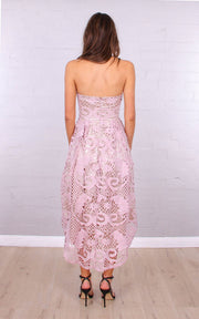 GABRIELLA High Low Dress (Pink) - Drop Dead Dollbaby