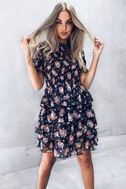 BLAKE Dress - Black Floral - Drop Dead Dollbaby