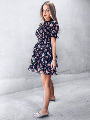 BLAKE Dress - Black Floral - Drop Dead Dollbaby