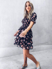 BLAKE Dress - Black Floral - Drop Dead Dollbaby