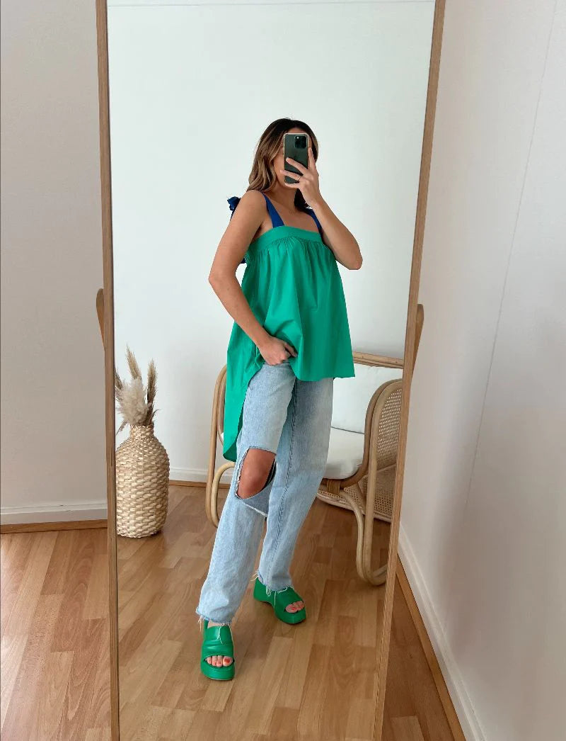 POPPI Tie Tank - Spearmint - Drop Dead Dollbaby