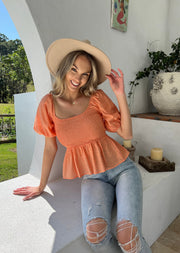 MIRANDA Top - Rockmelon - Drop Dead Dollbaby