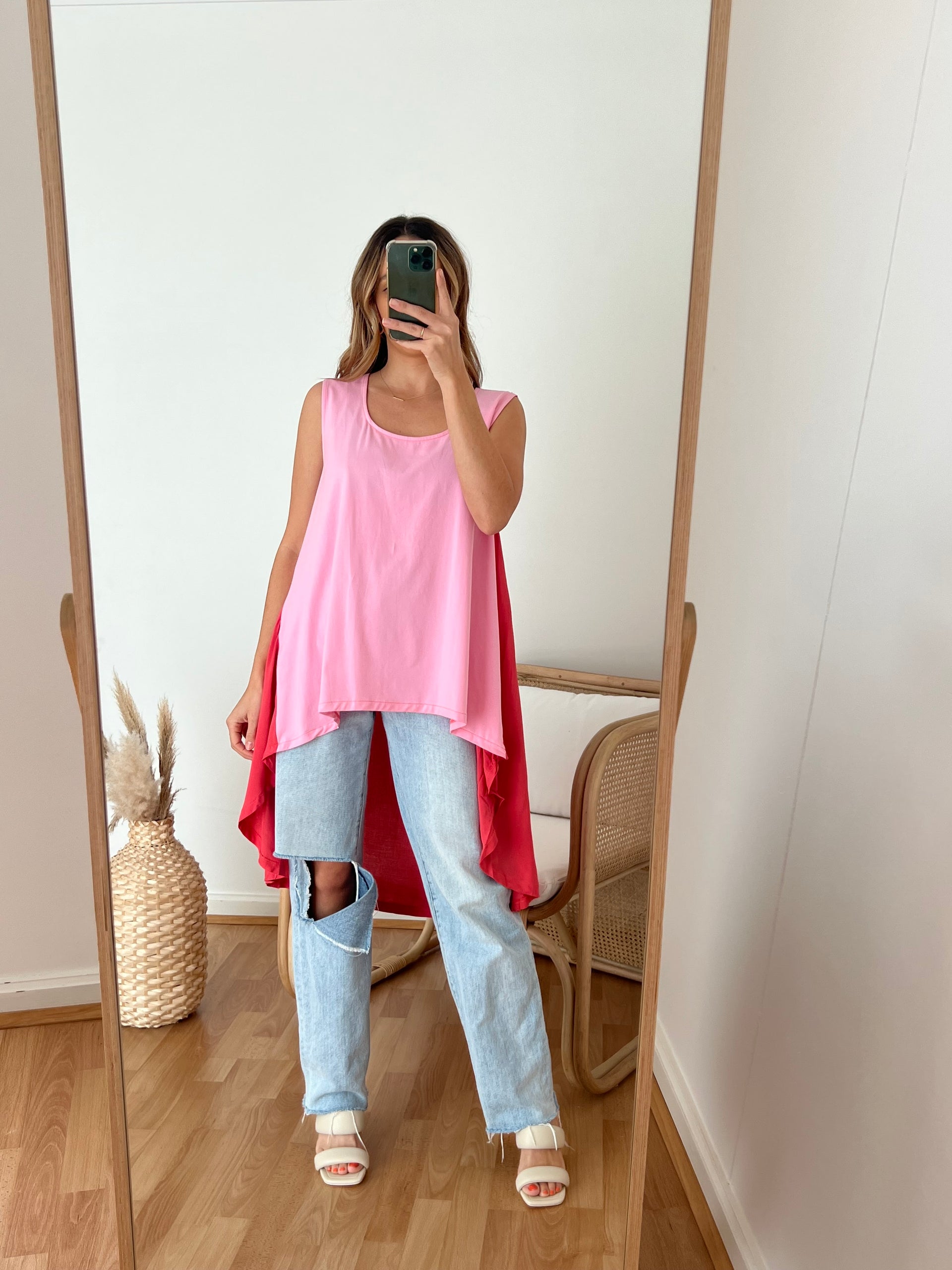 CIANA Tank - Pink Splice - Drop Dead Dollbaby