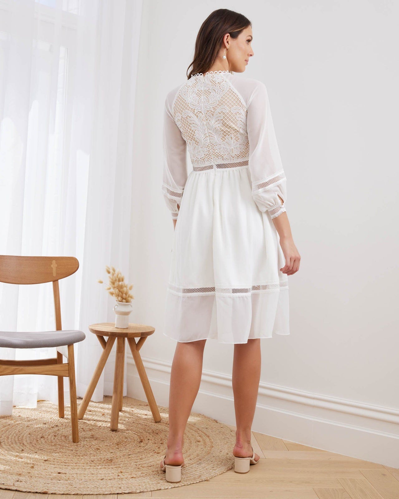 AVRIL Midi Dress - White - Drop Dead Dollbaby